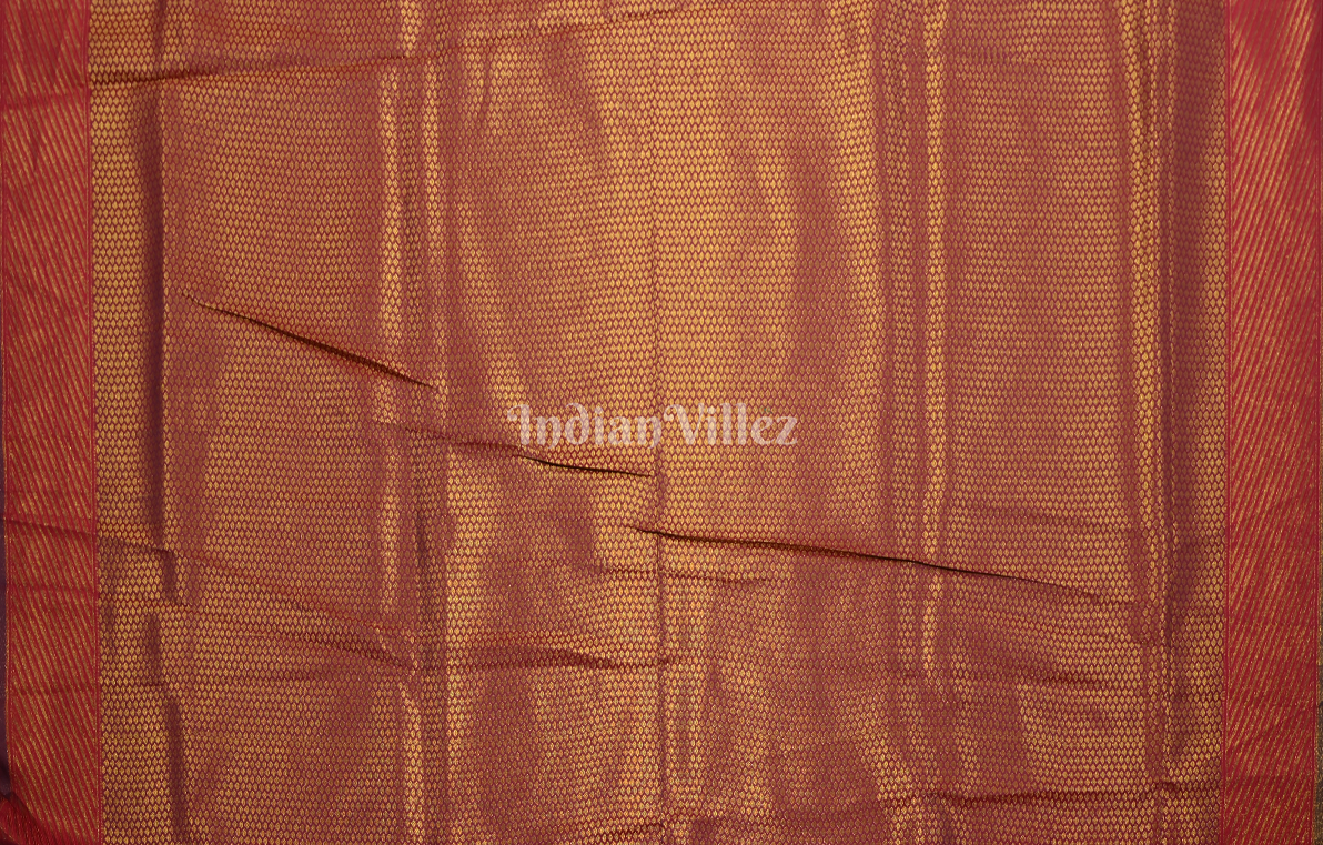 Purple Royal Jacquard Tissue Banarasi Self Weaving with all over body work