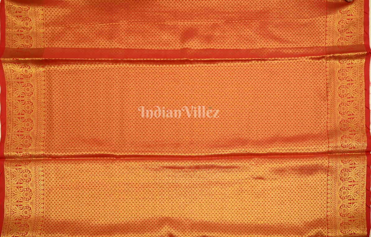 Red Golden Bridal Kanjivaram Silk Saree 