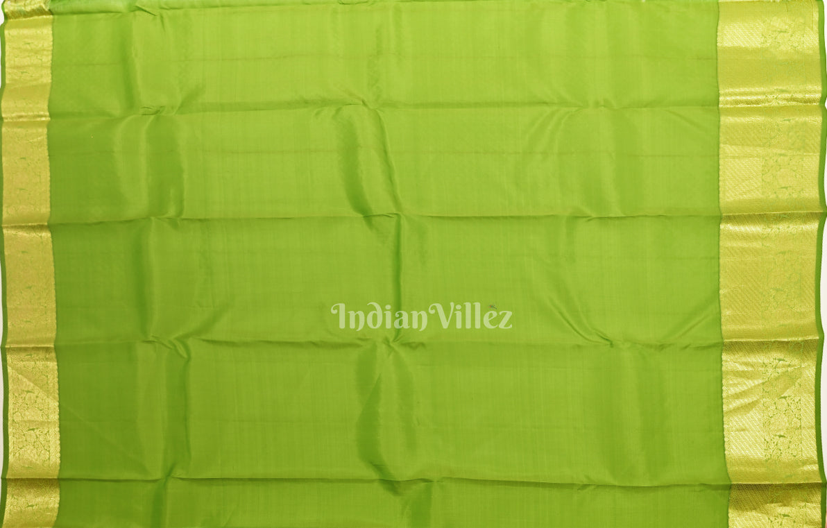 Olive Green Pure Brocade Kanjivaram Silk Saree