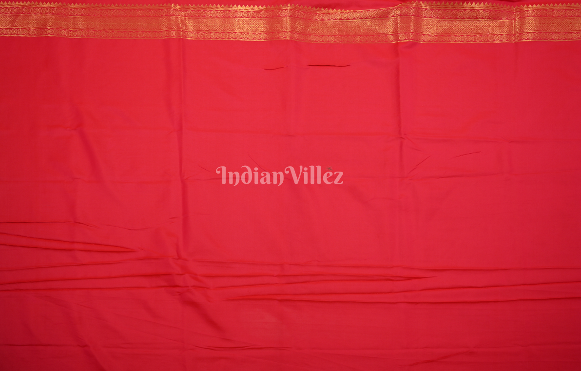 Pink Yellow Pure Chaap Weaving Silk Saree