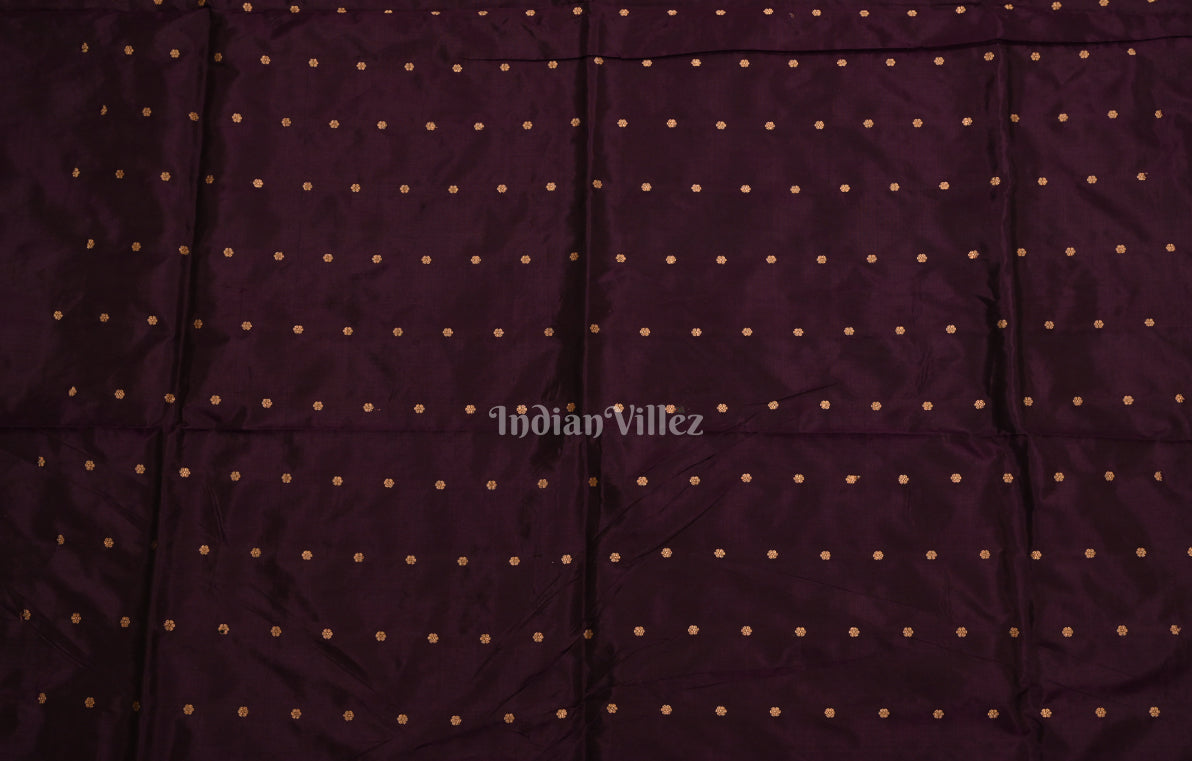 Mulberry Purple Pure Katan Silk Banarasi Saree