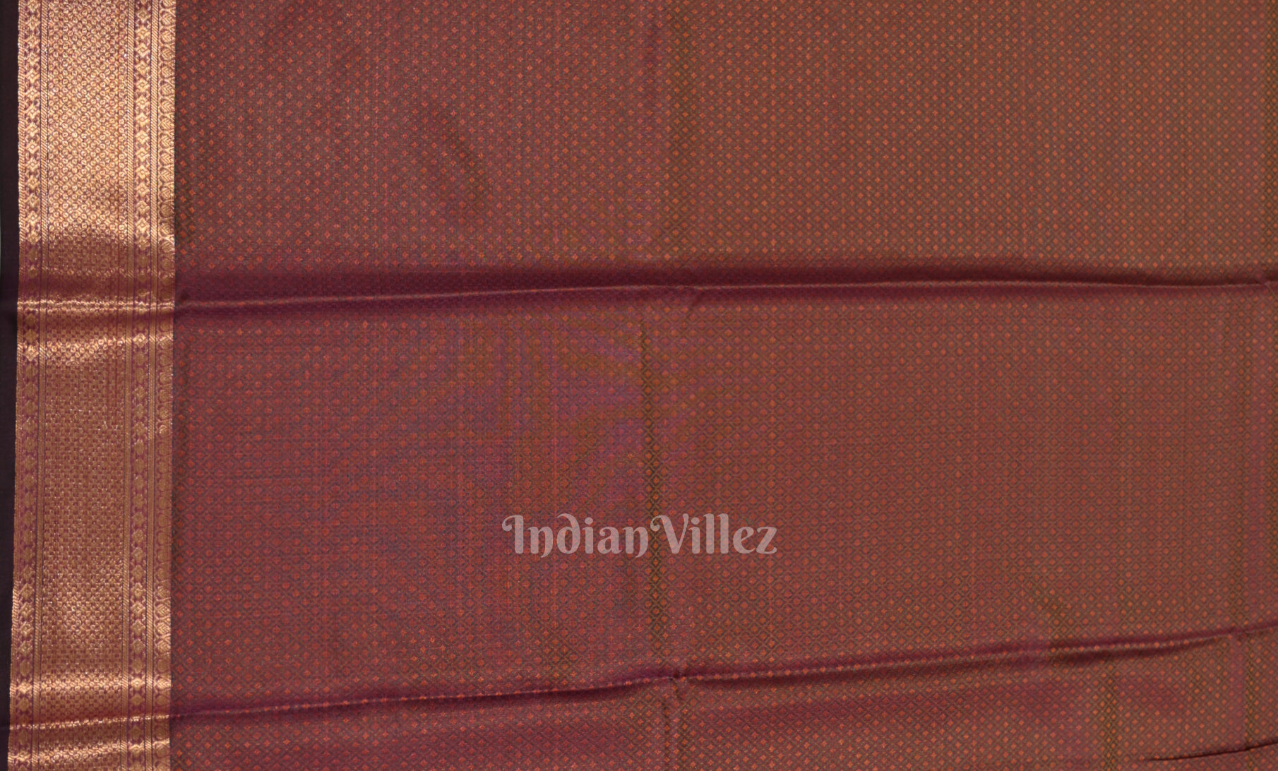 Plum Purple Dual Tone Tanchoi Silk Banrasi Saree 