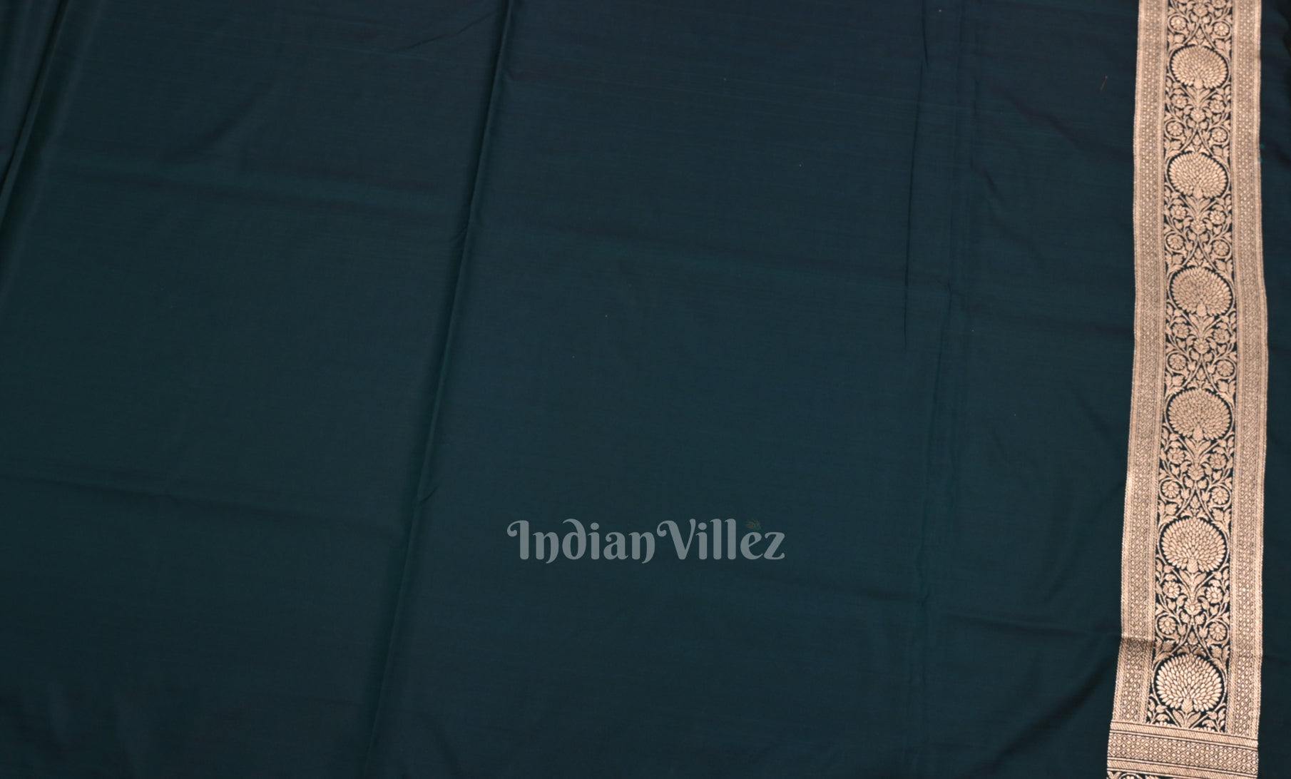 Bottle Green Pure Mashru Satin Silk Banarasi Saree 