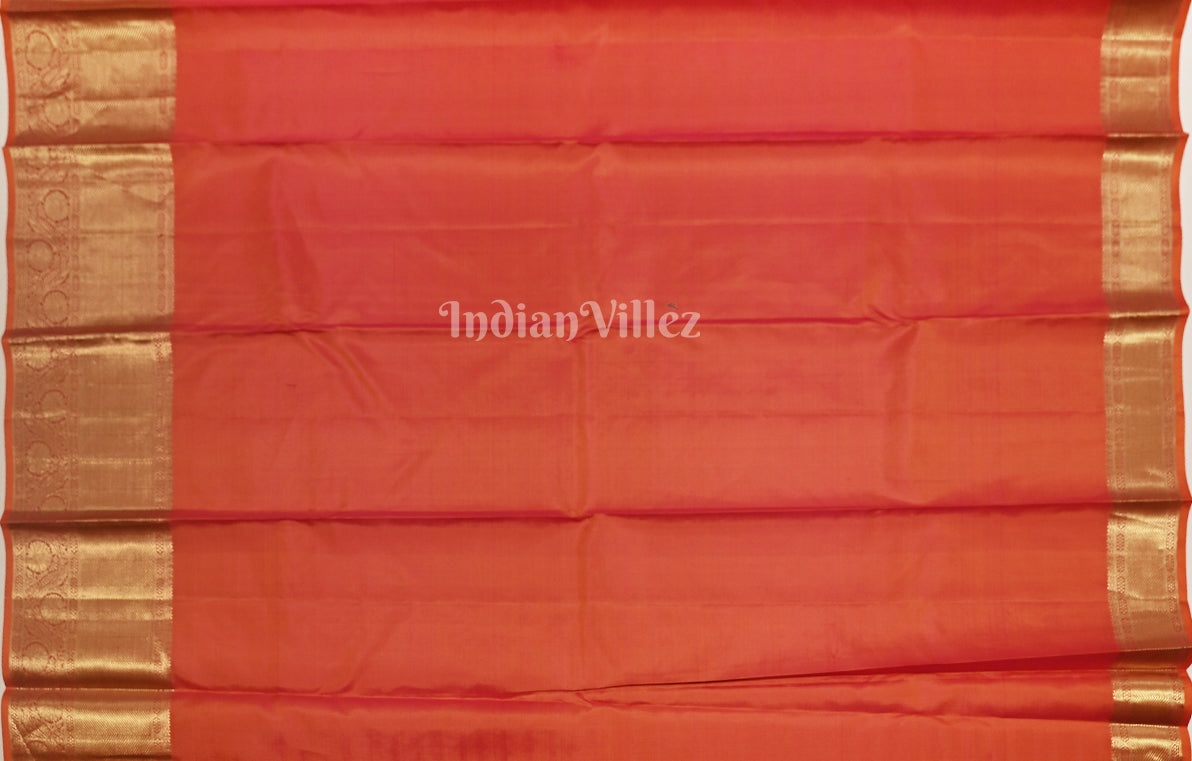  Red Floral Pure Brocade Kanjivaram Tissue Silk Saree