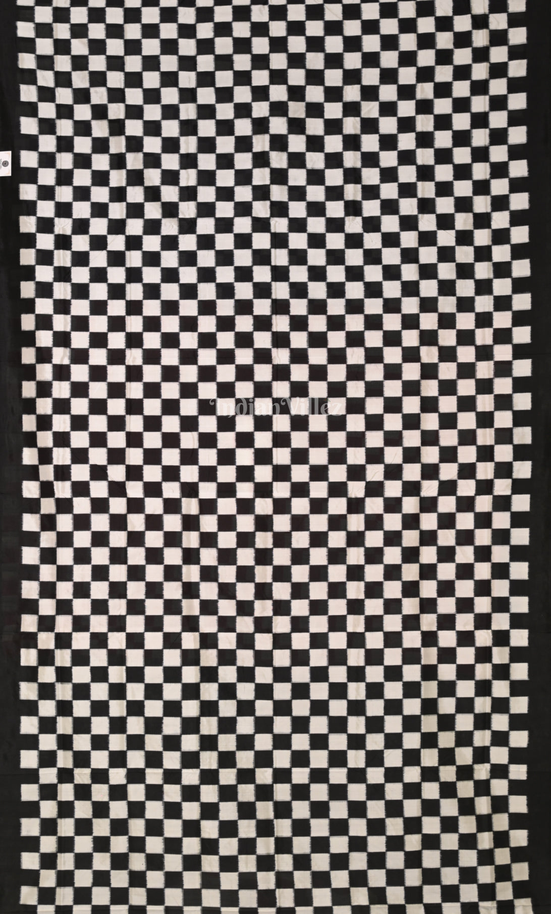 White Black Pasapali Odisha Ikat Contemporary Designer Silk Saree 