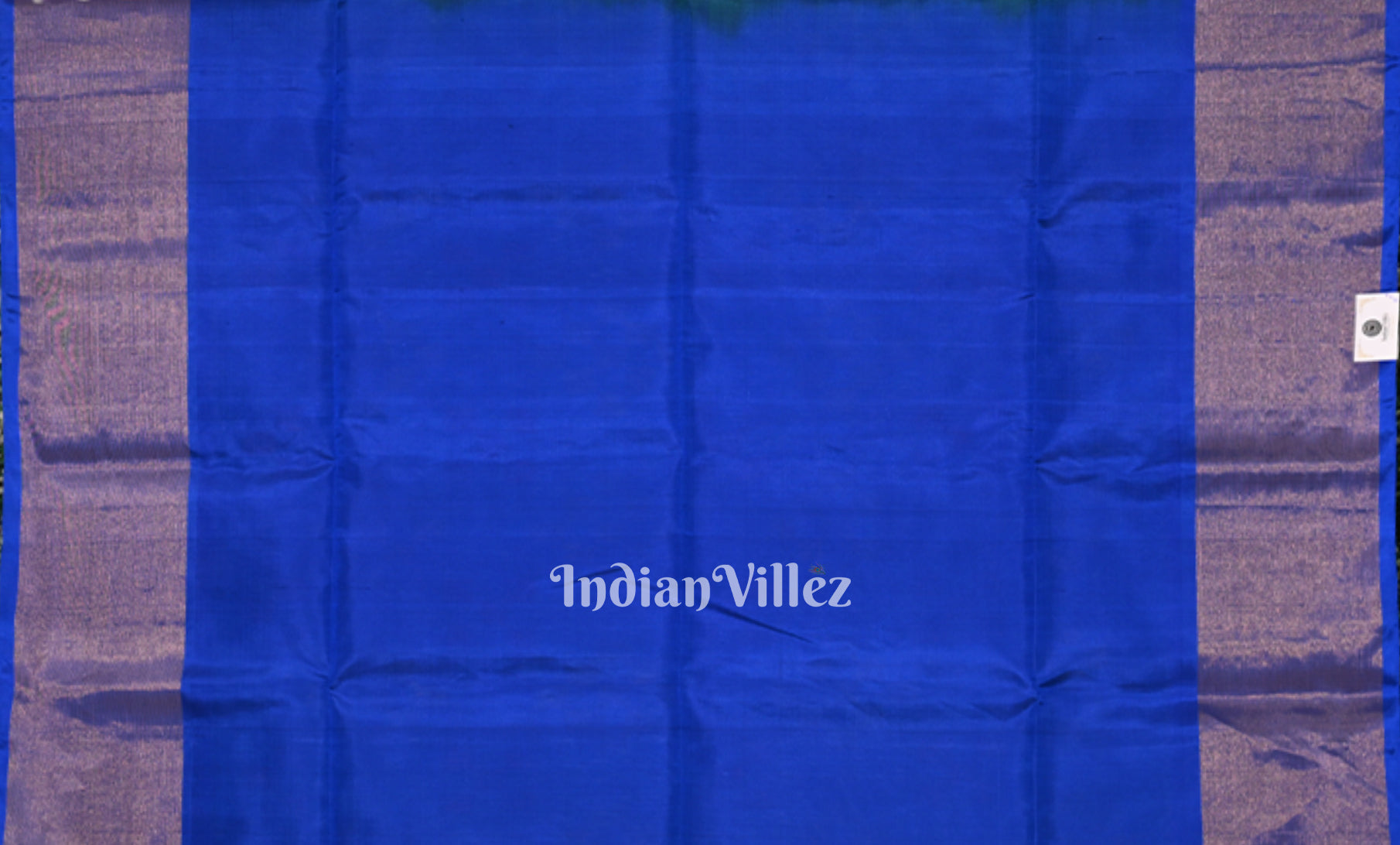 Aqua Blue Pochampally Ikat Silk Saree 