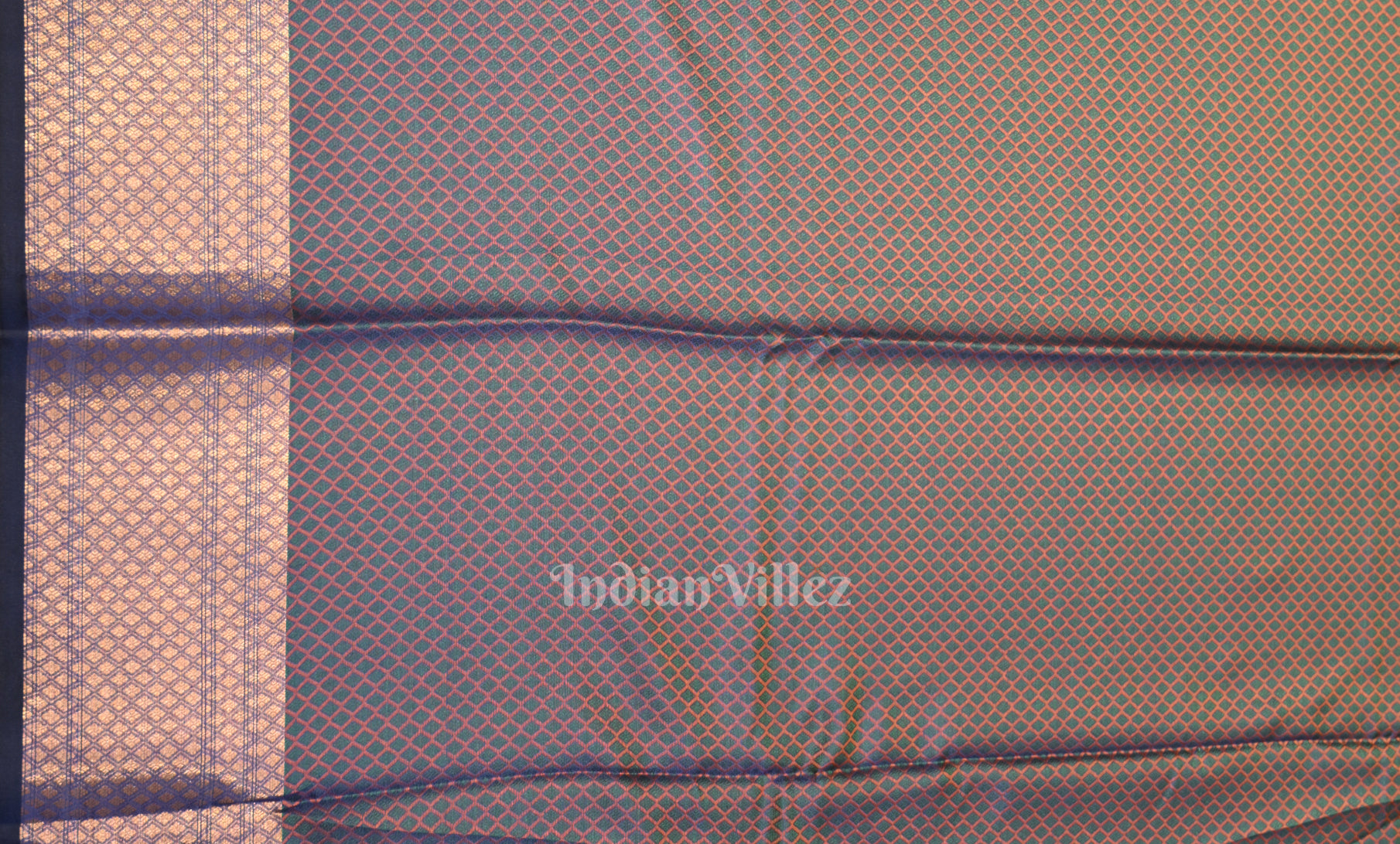 Blue Dual Tone Floral Tanchoi Silk Banrasi Saree