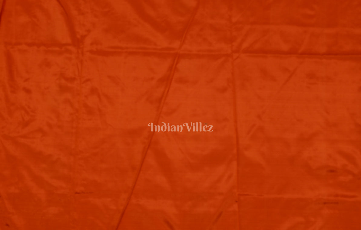 Exclusive Dark Orange Pure Katan Silk Banarasi Saree 