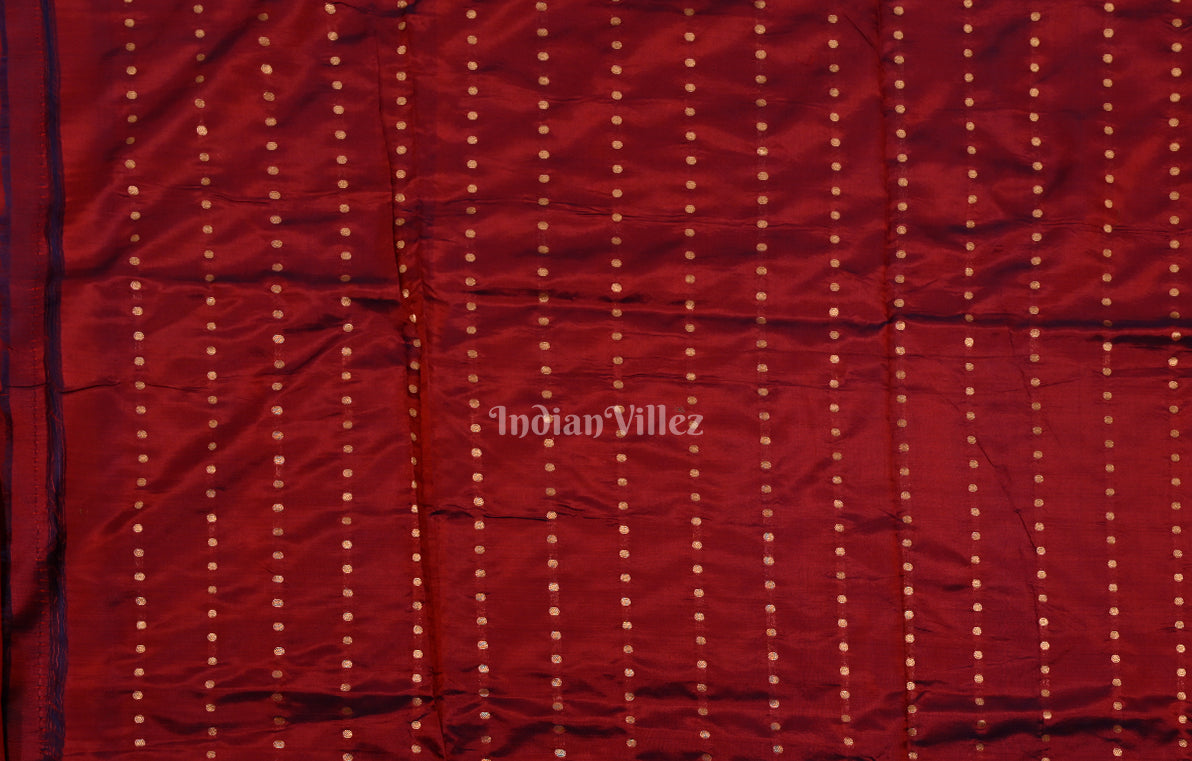 Elegant Maroon Pure Katan Silk Banarasi Saree