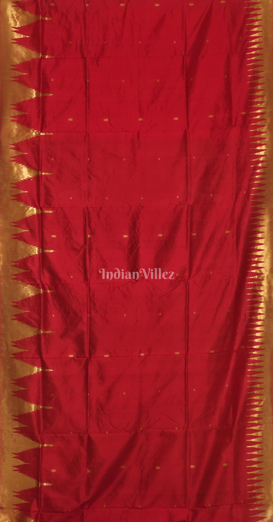 Exclusive Red Half Tissue Sambalpuri Silk Saree with Doli Barat Anchal