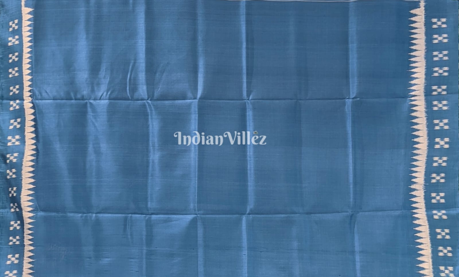 Navy Blue Tribal Theme Contemporary Silk Saree
