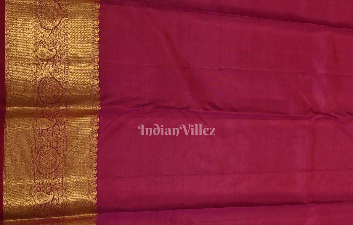 Maroon Pure Kanjivaram Silk Saree with Zari Brocade 