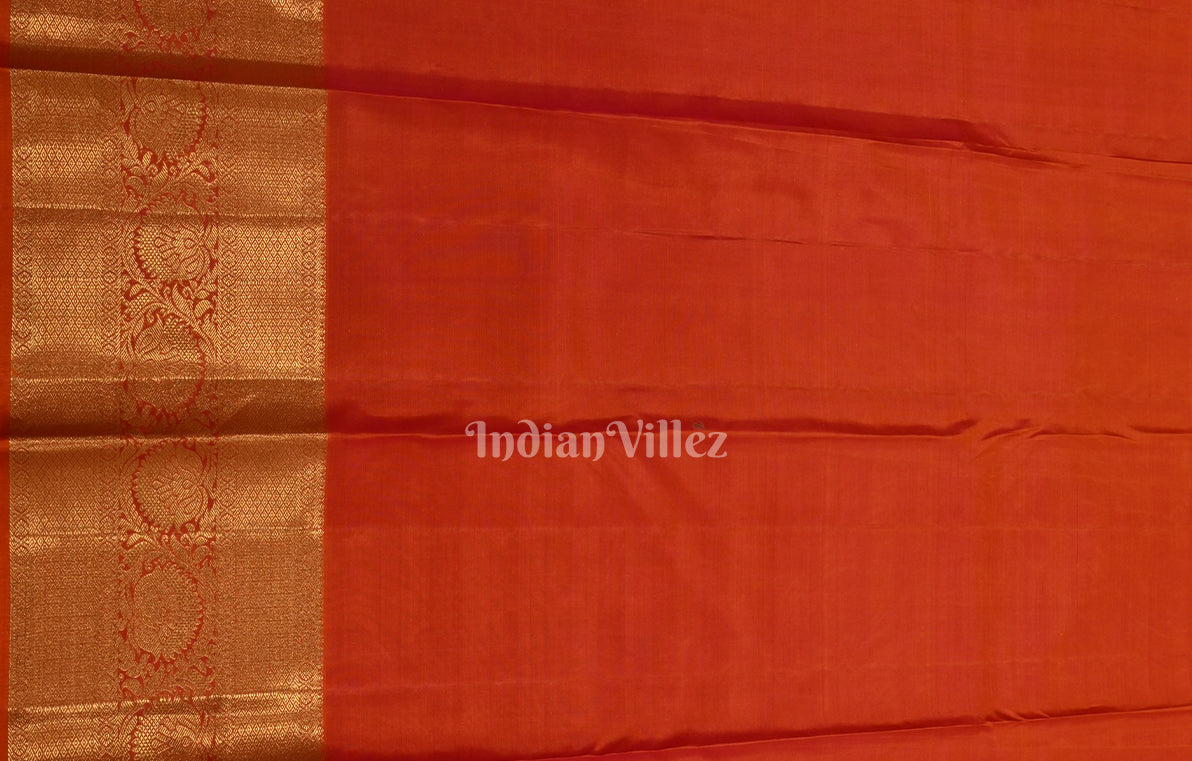 Red Pure Kanjivaram Silk Saree with Zari Brocade 