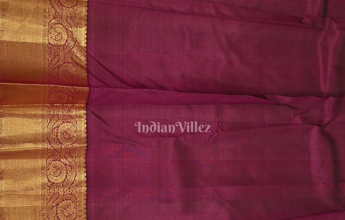 Exclusive Purple pure Kanjivaram Silk Saree with Zari Brocade
