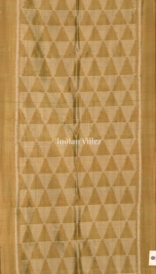 Beige Odisha Ikat Pure Sambalpuri Silk Stole 