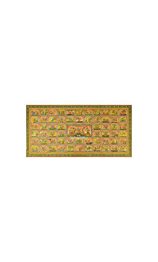 Shree Krishna Life Story Pattachitra Painting for Home Wall Art Decor
