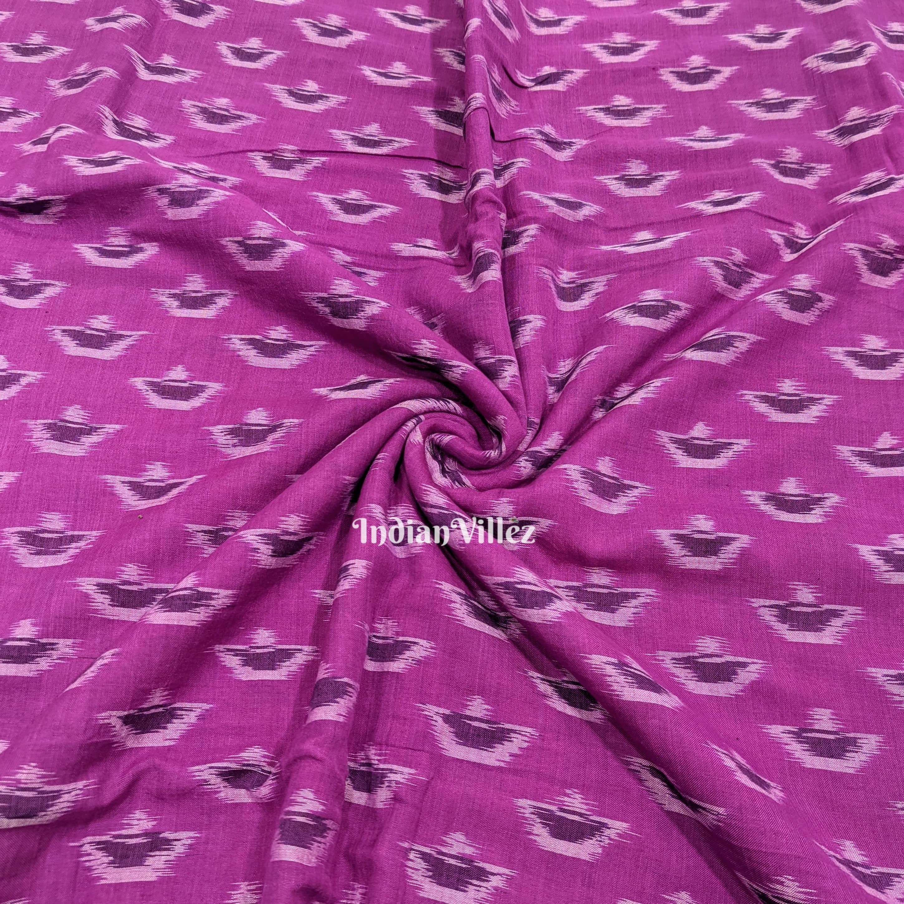 Lavender Sambalpuri Ikat Cotton Fabric