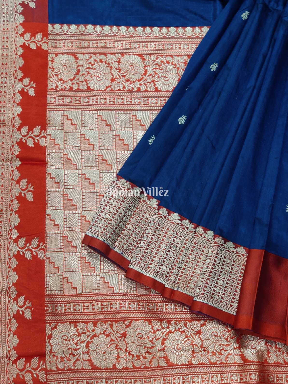 Blue Banarasi Katan Silk Saree( USA_V )