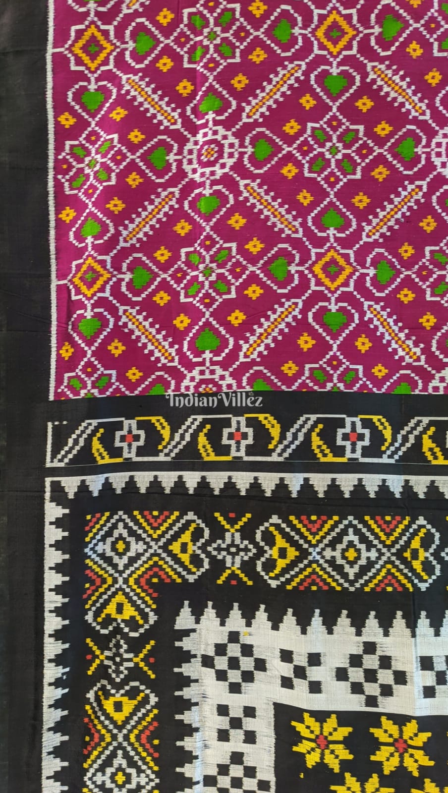 Rajkot Patola Inspired Odisha Handloom Contemporary Silk Saree
