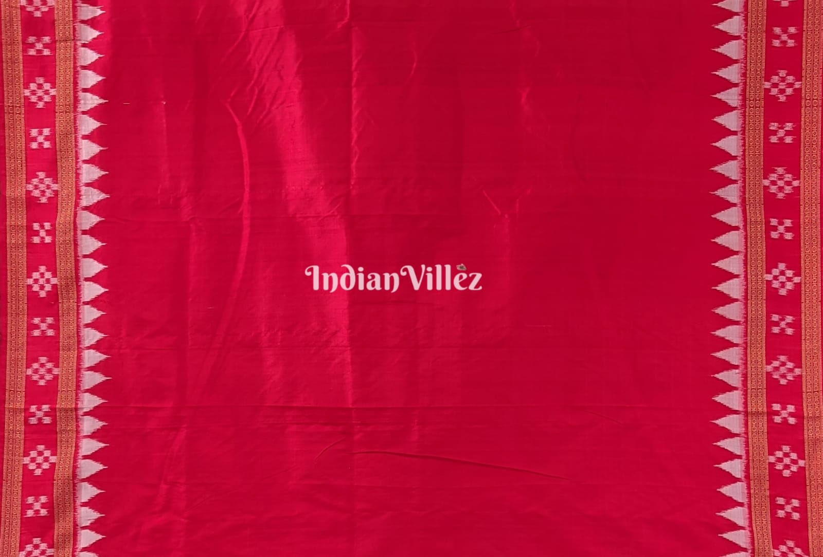 Red Pasapali Odisha Handloom Khandua Silk Saree