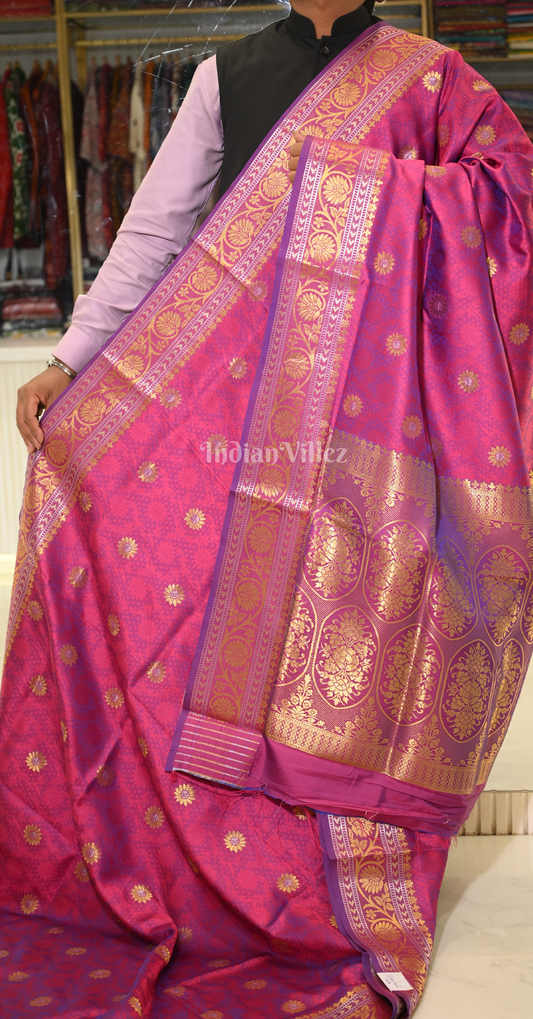 Purple Pure  Katan Banarasi Saree