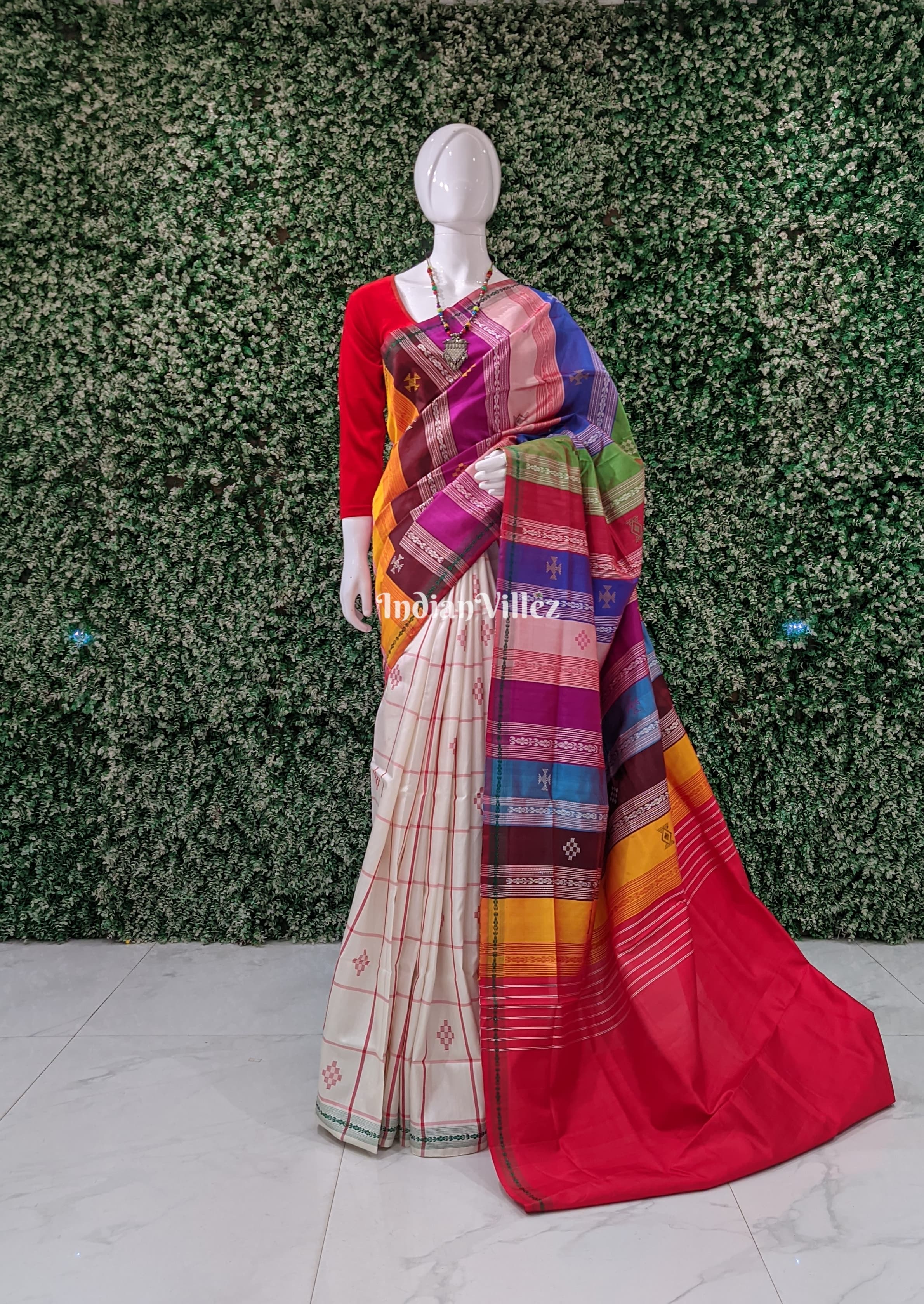 Korams Design Pink Zari Woven Cotton Silk Saree with Blouse for Women -  Koram's Design - 4102975