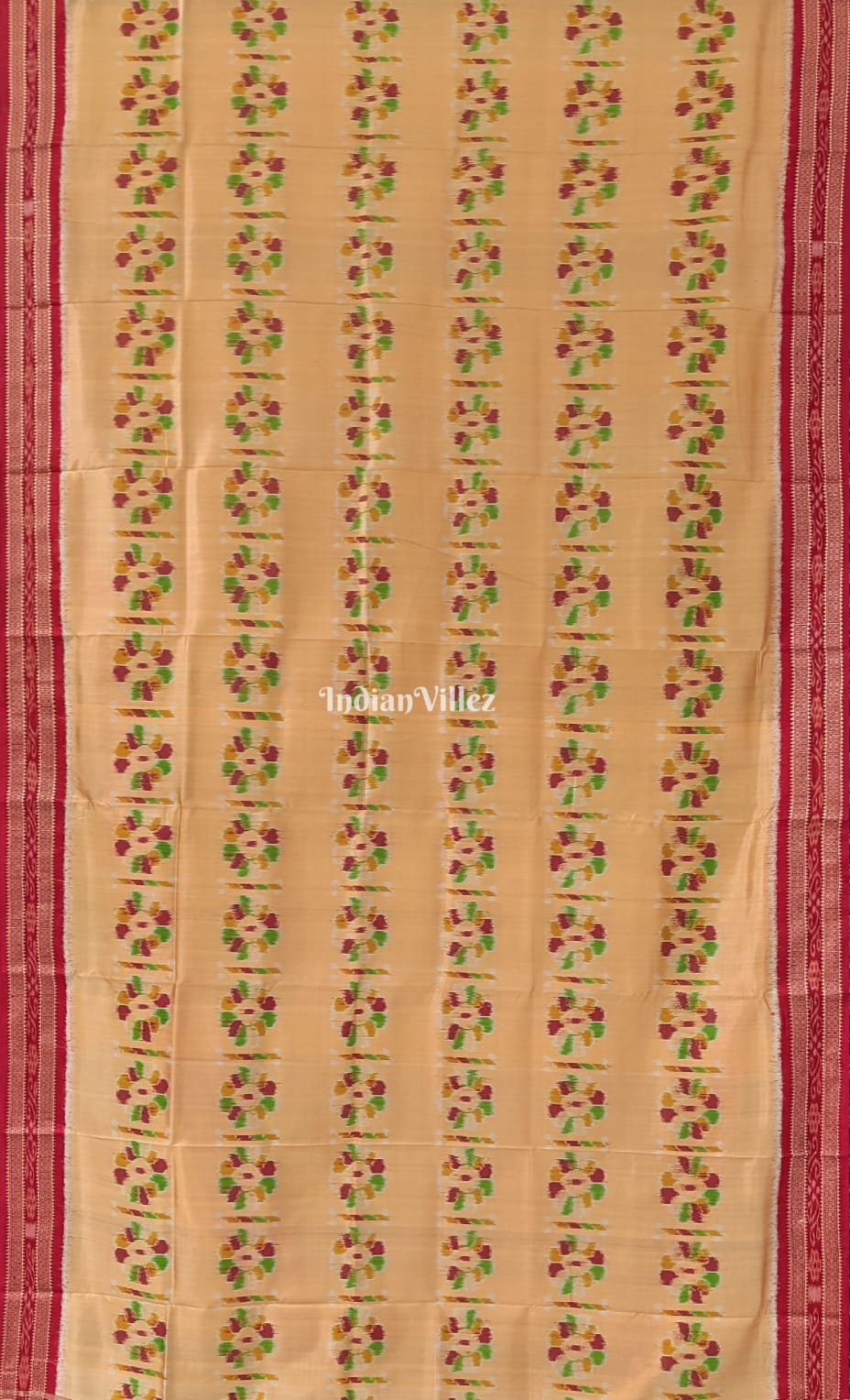 Sandal Baghambari Odisha Ikat Khandua Silk Saree