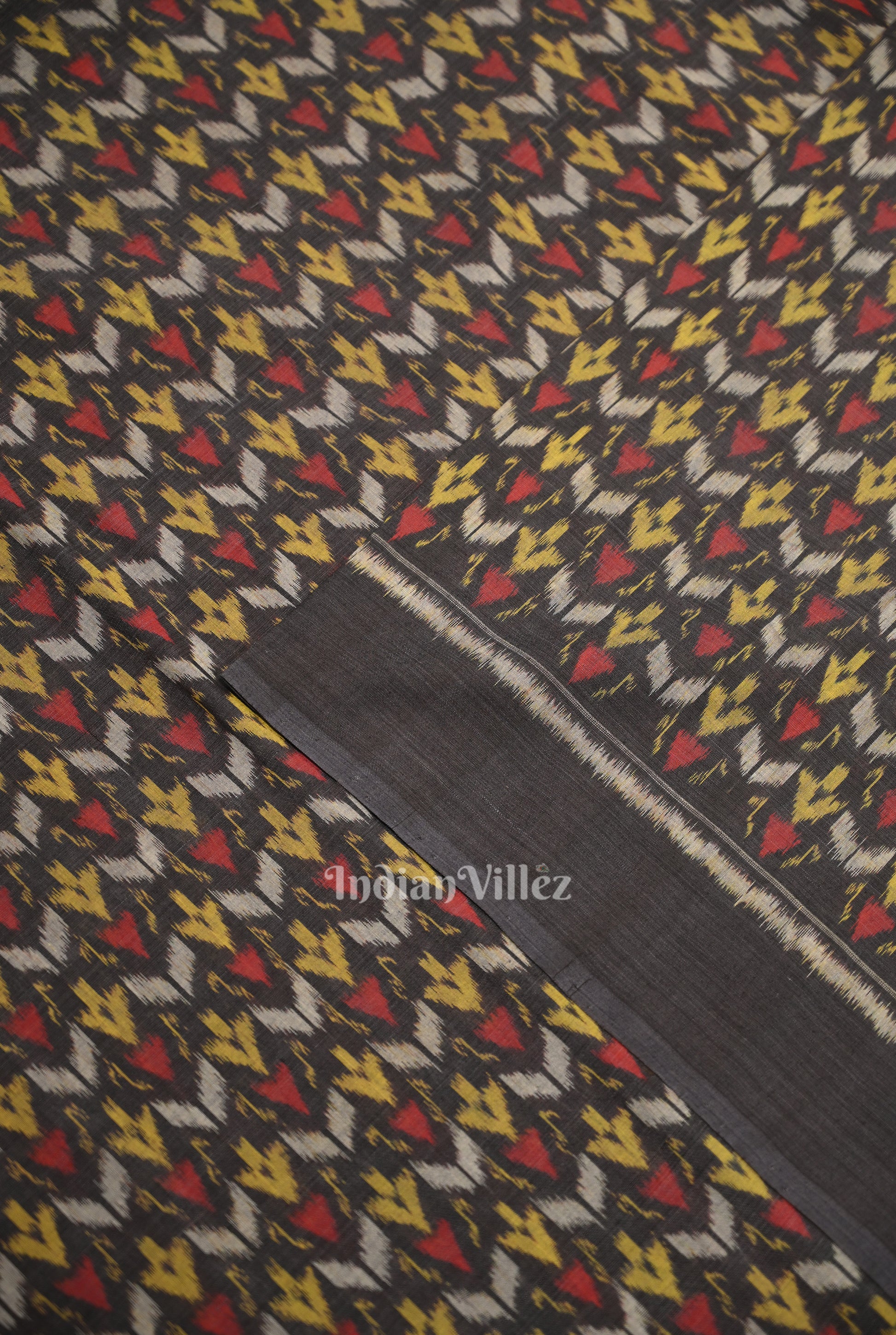 Multi Color Arrows Motif Sambalpuri Odisha Ikat Cotton Fabric