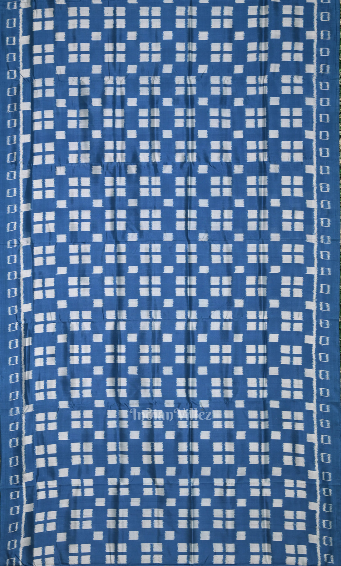  Blue White Pasapali Odisha Ikat Contemporary Designer Saree