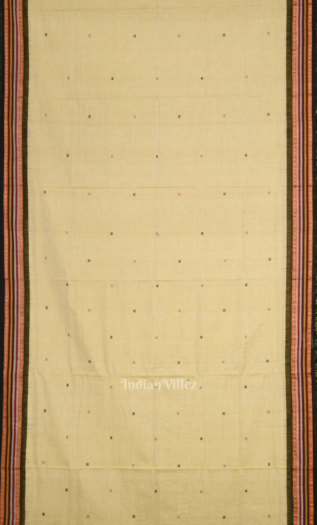 Sea Green Black Konark Sambalpuri Ikat Cotton Saree