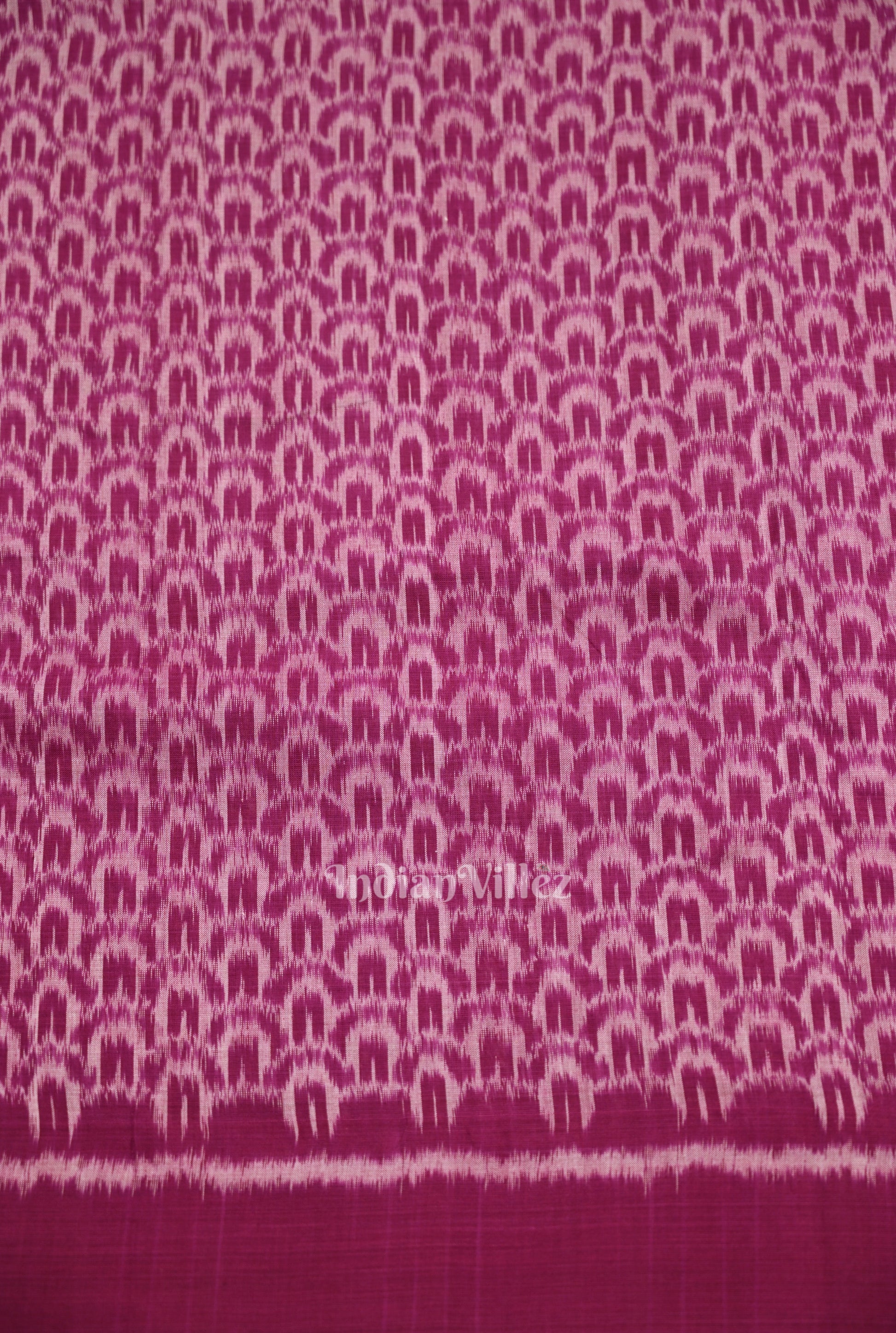 Magenta Pink Sambalpuri Odisha Ikat Cotton Fabric 
