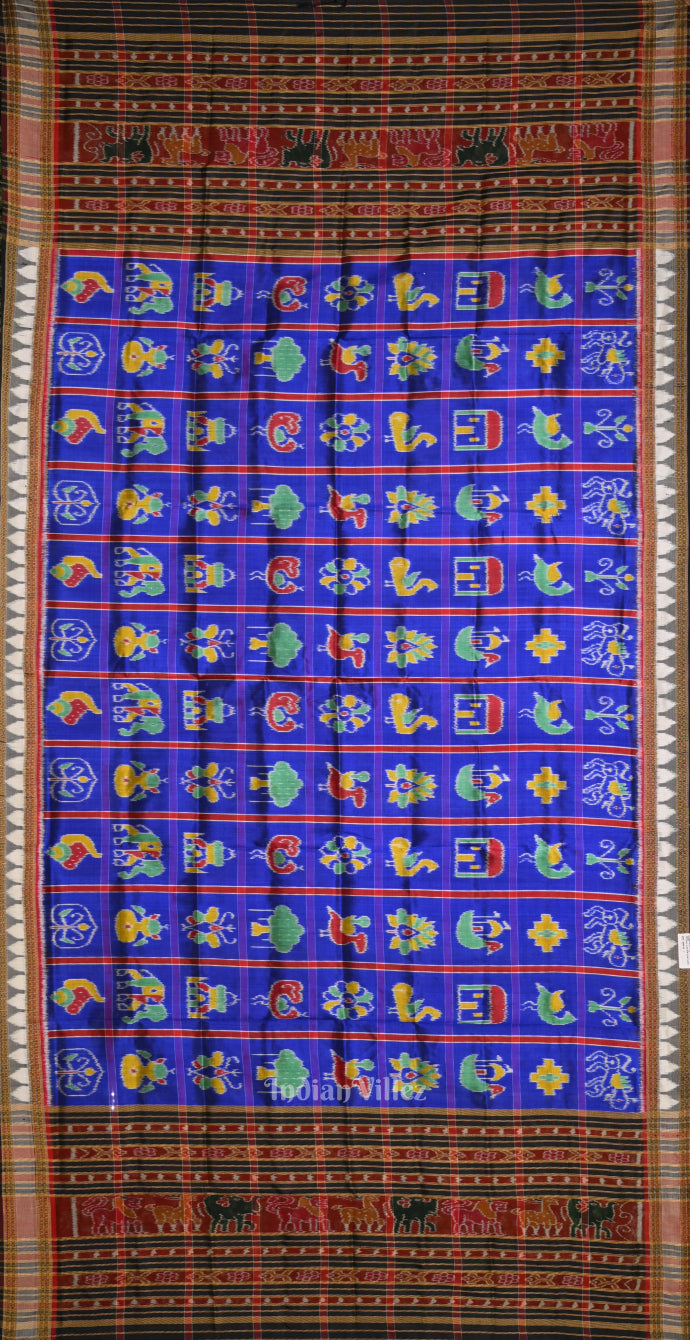 Blue Nabakothi Odisha Handloom Silk Dupatta