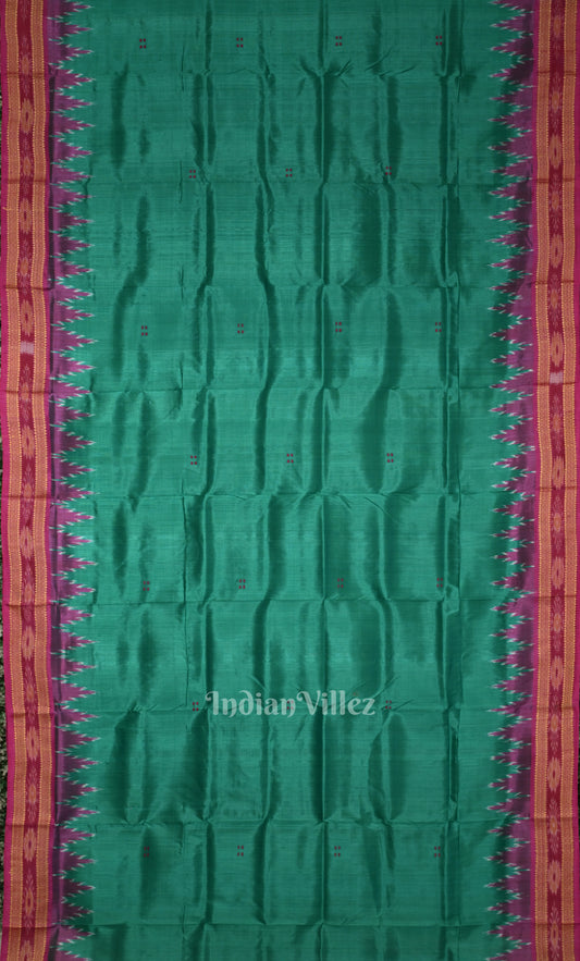 Green Maroon Odisha Ikat Khandua Silk Saree