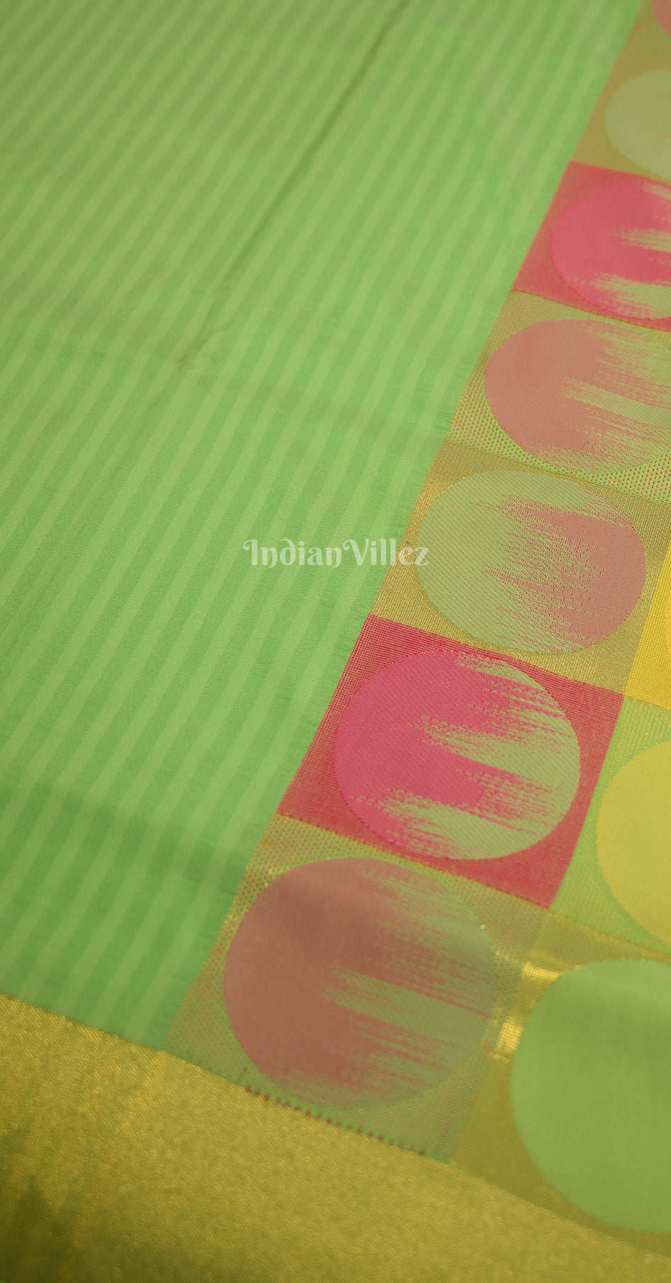 Green Multicoloured Soft Silk Weaving Saree