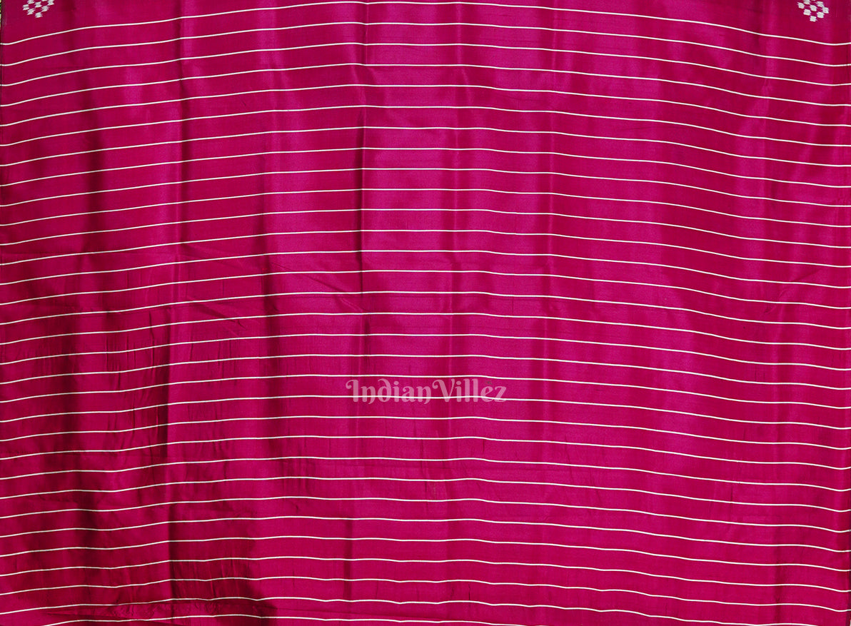 Rani Odisha Ikat Pasapali Contemporary Silk Saree
