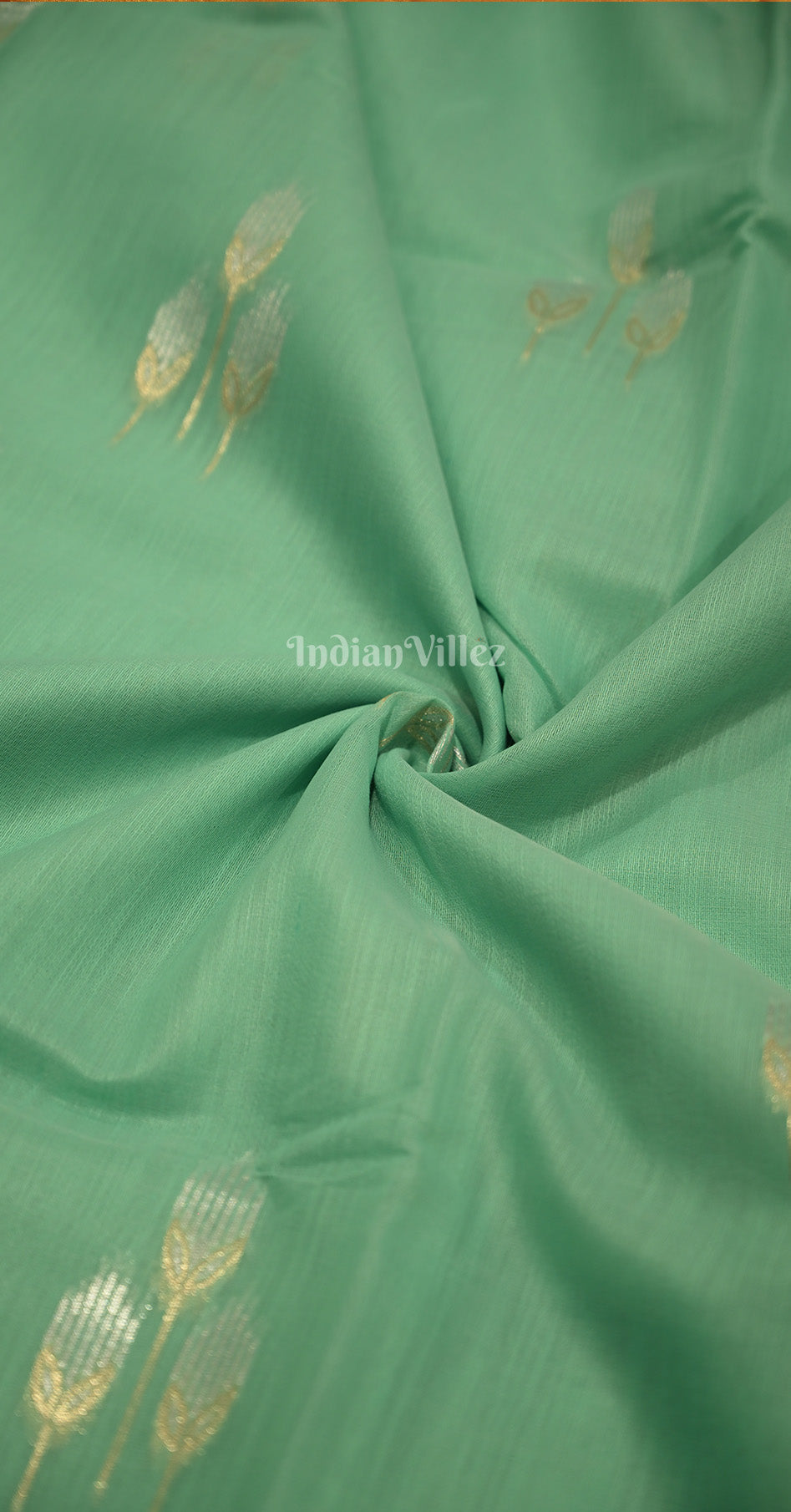 Pista Green Handwoven Linen Saree
