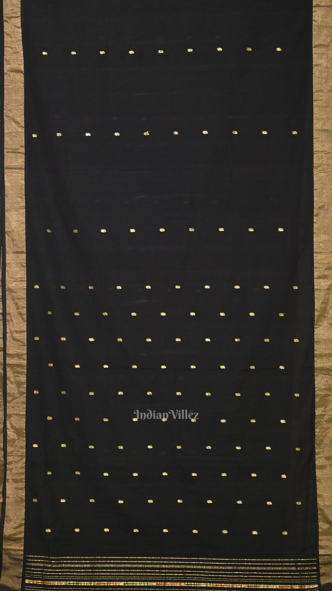 Black Rich Pallu Cotton Paithani Saree 