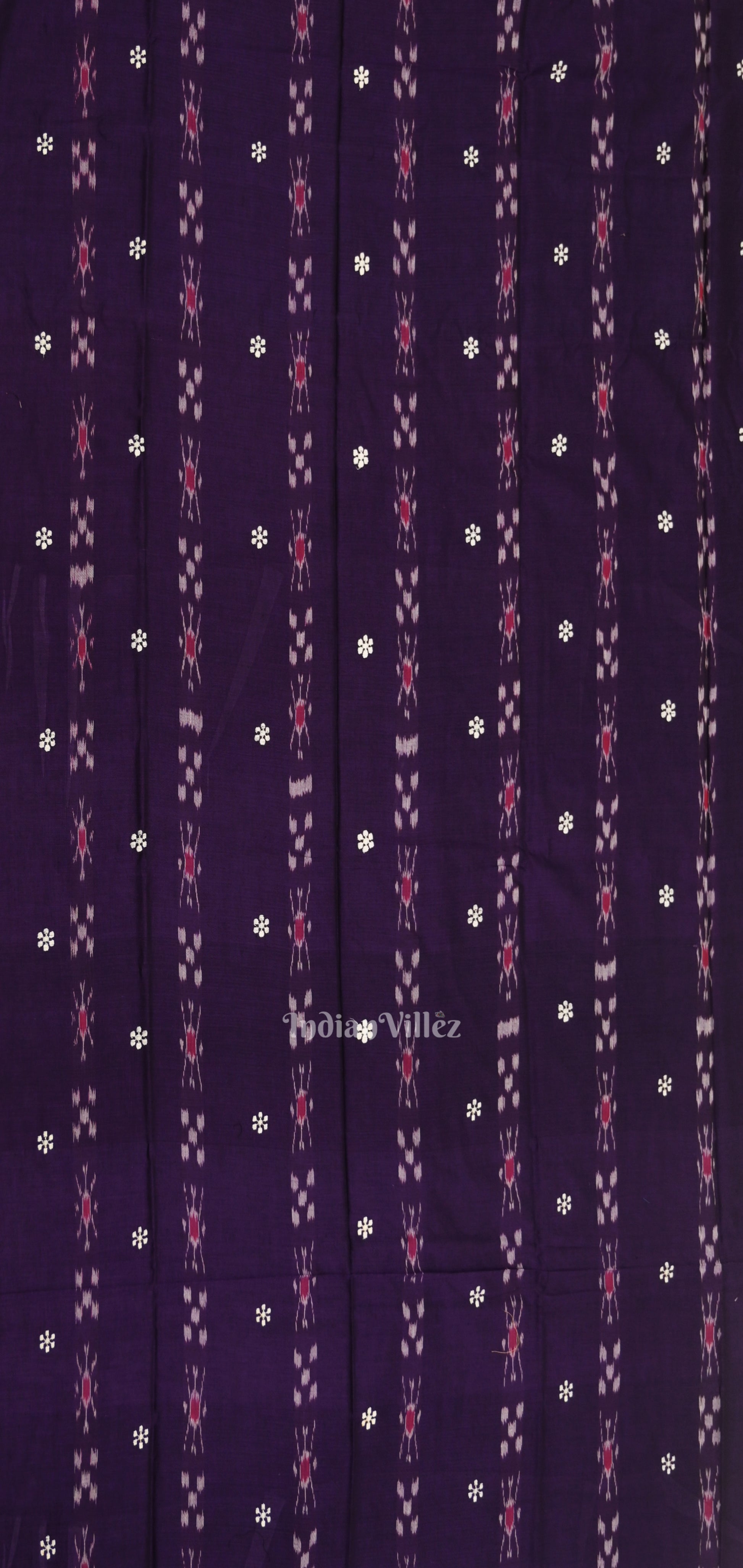 Purple Pink Flower Buti Odisha Ikat  Sambalpuri Dress Set & Dupatta