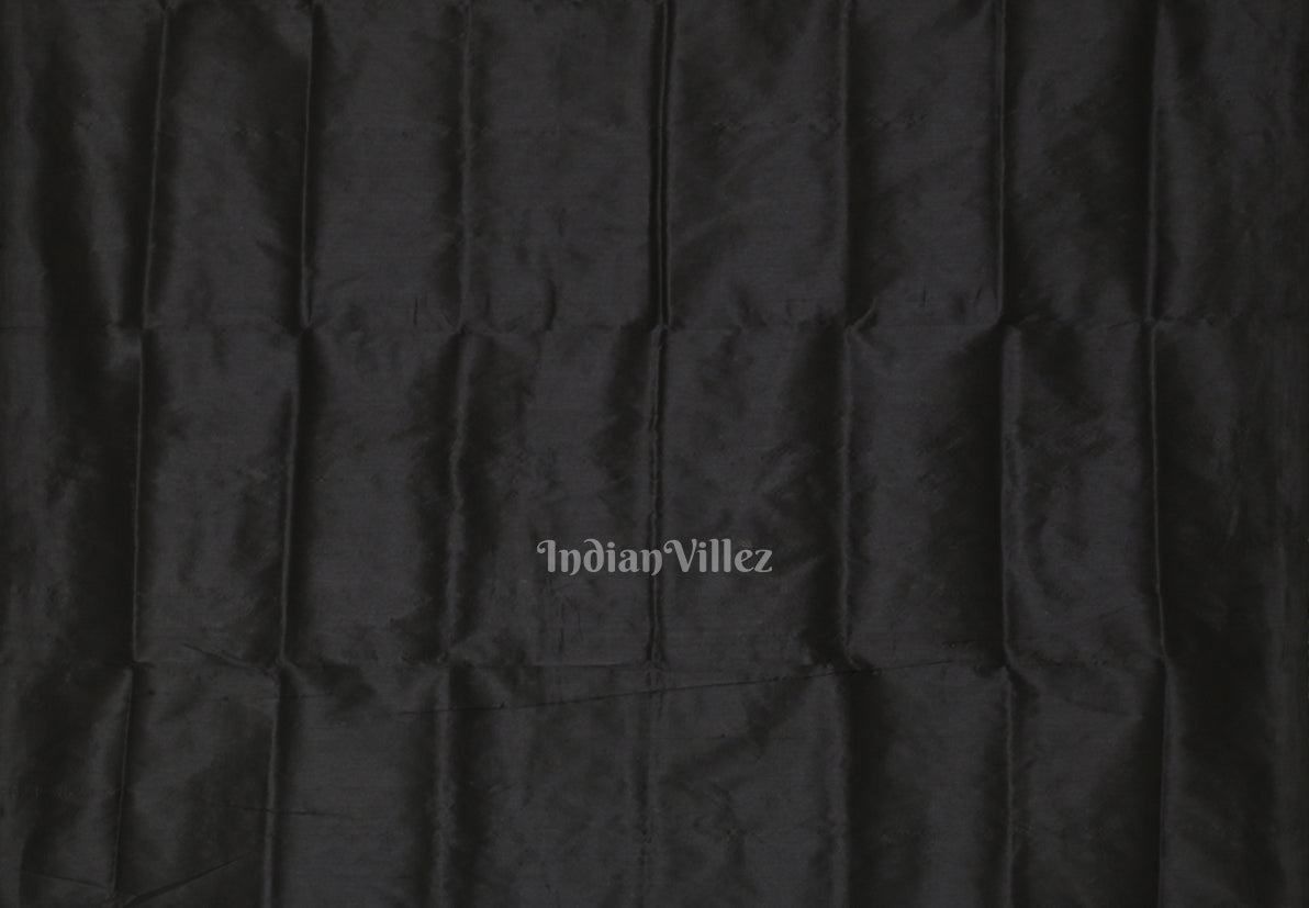 Sky Blue Black Pasapali  Odisha Ikat Contemporary Designer Saree