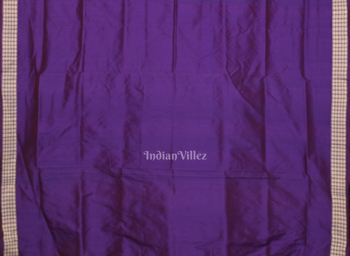 Maroon Purple Odisha Ikat Sambalpuri Silk Saree