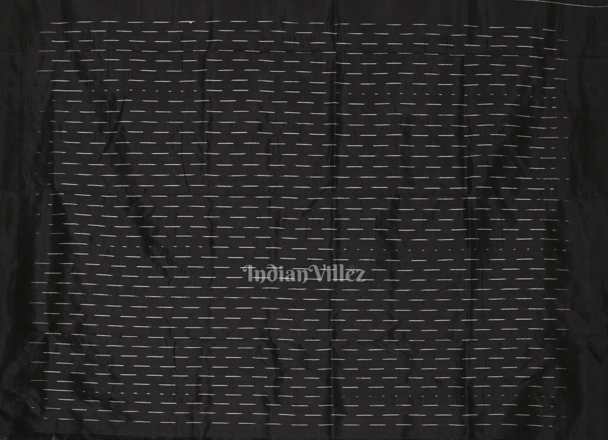 Black Tribal Designer Contemporary Silk Saree 