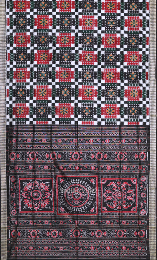 Multicolour utkal lakshmi Odisha Ikat Sambalpuri Silk Saree