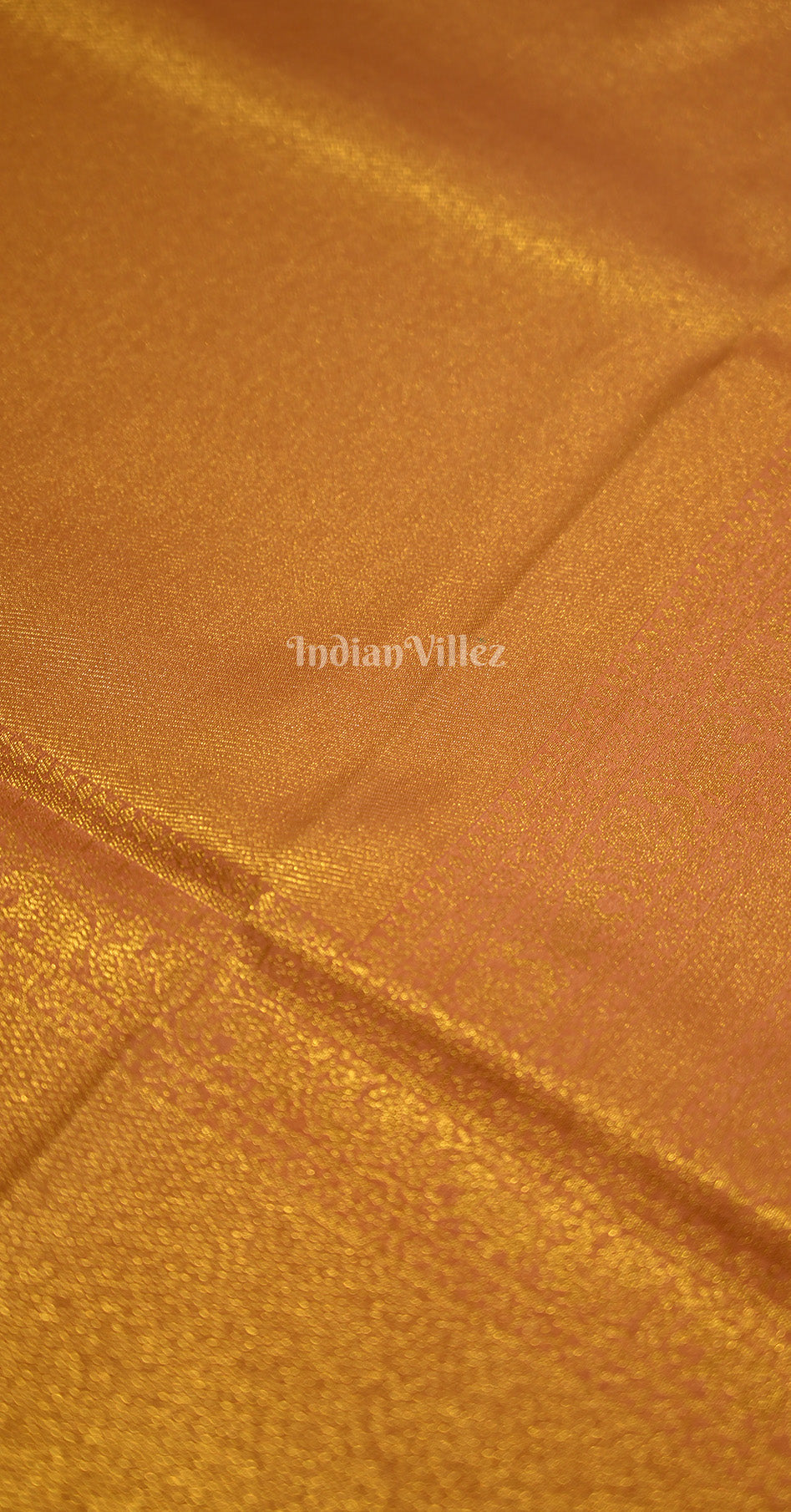 Mustard Yellow Gold Kanjivaram Silk Saree with Brocade Pallu