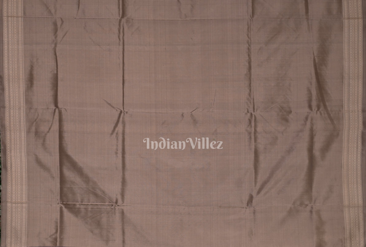 Tortilla Brown Sambalpuri Ikat Natural Dyed Silk Saree