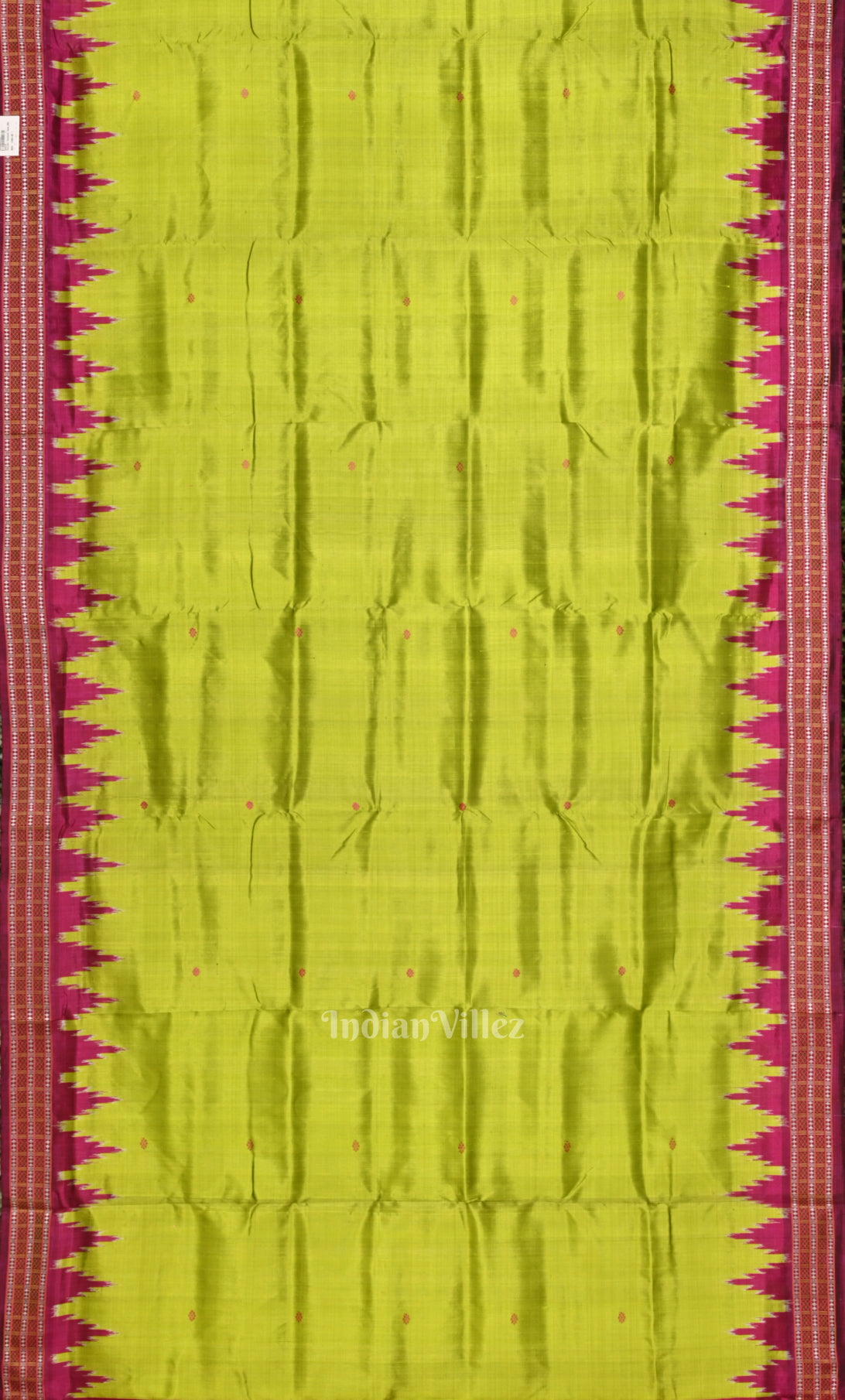 Mehendi Green Purple Siminoi Odisha Ikat Khandua Silk Saree 