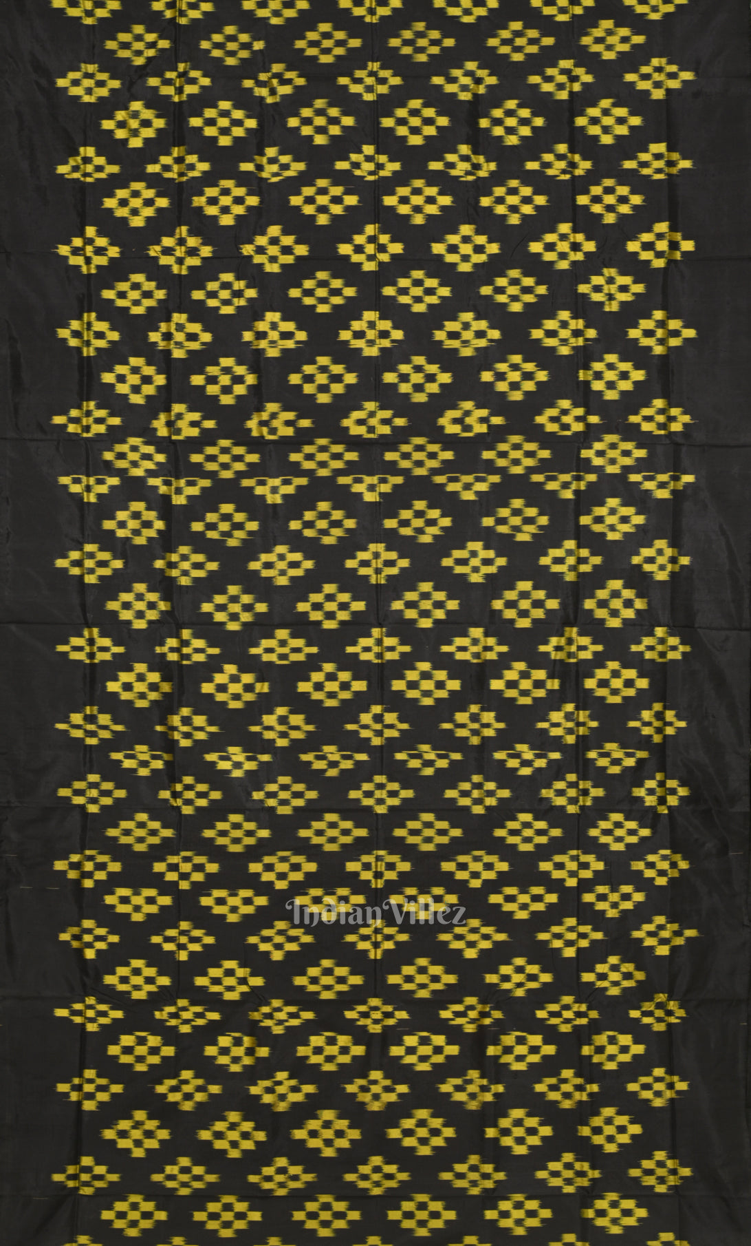Black Yellow Pasapali Odisha Ikat Contemporary Designer Saree