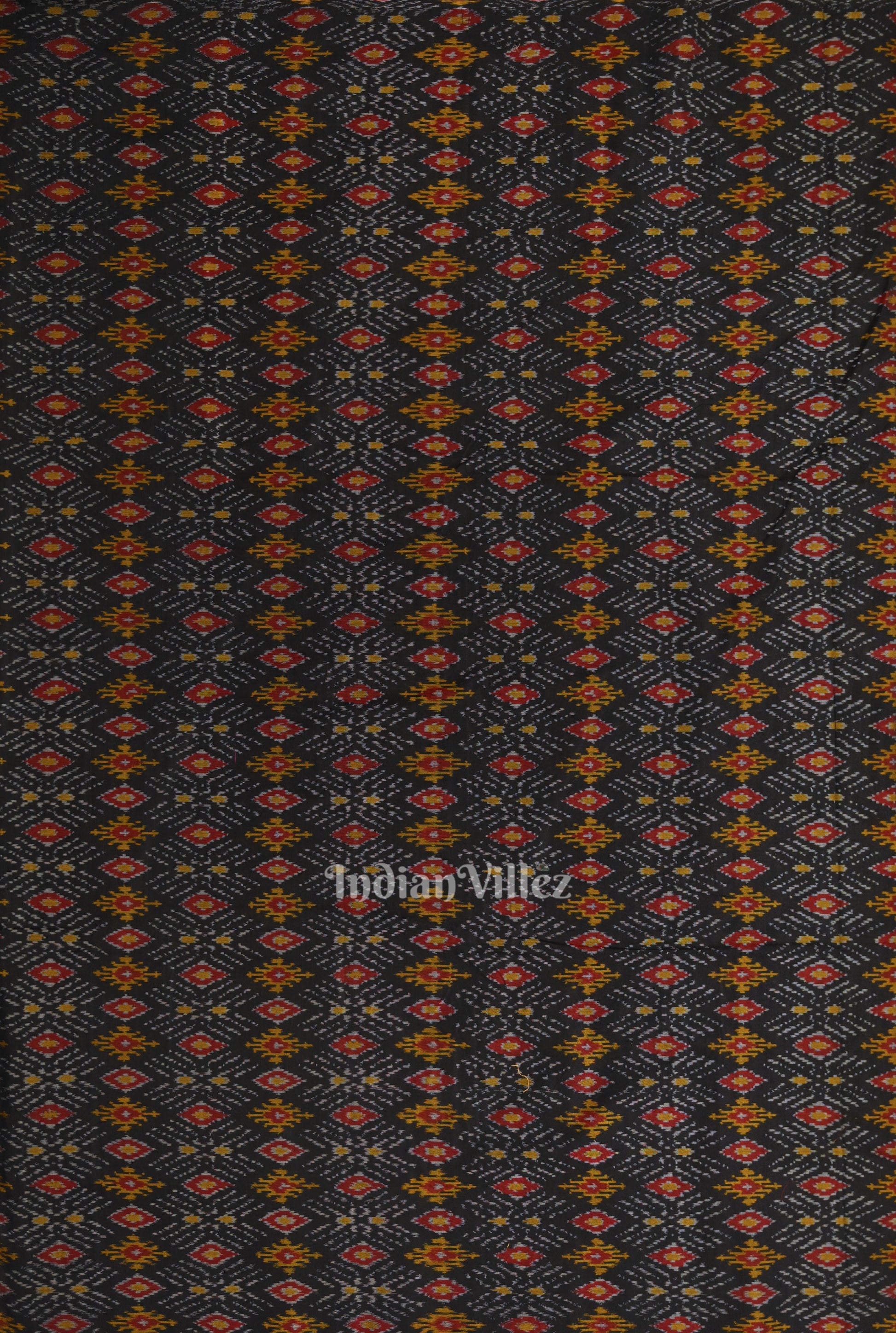 Multi Color Pochampally Ikat Silk & Cotton (Sico) Fabric 