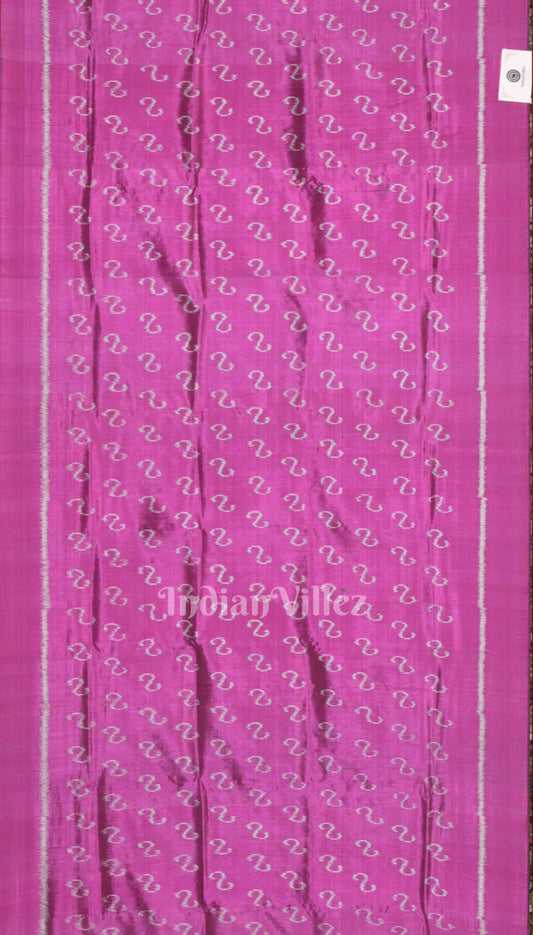 Magenta Pink Odisha Ikat Pure Sambalpuri Silk Stole