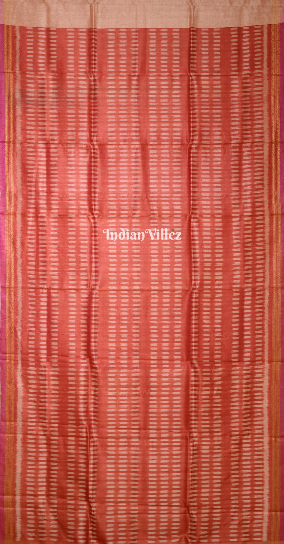 Beige Maroon Gopalpur Tussar Silk Saree
