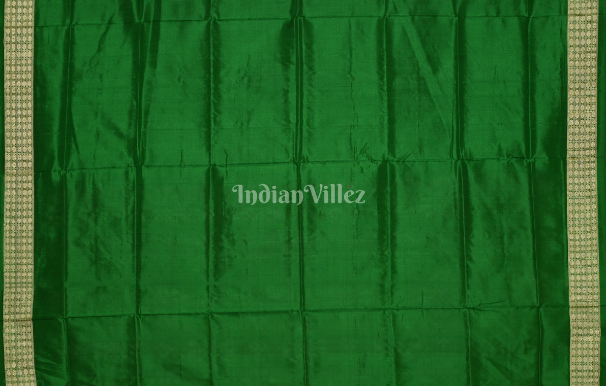 Red Green Pasapali Odisha Ikat Sambalpuri Silk Saree